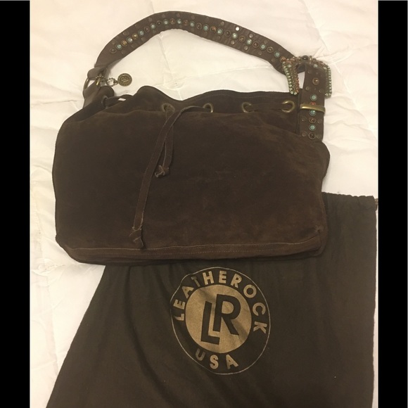 Leatherock chocolate Suede Bag